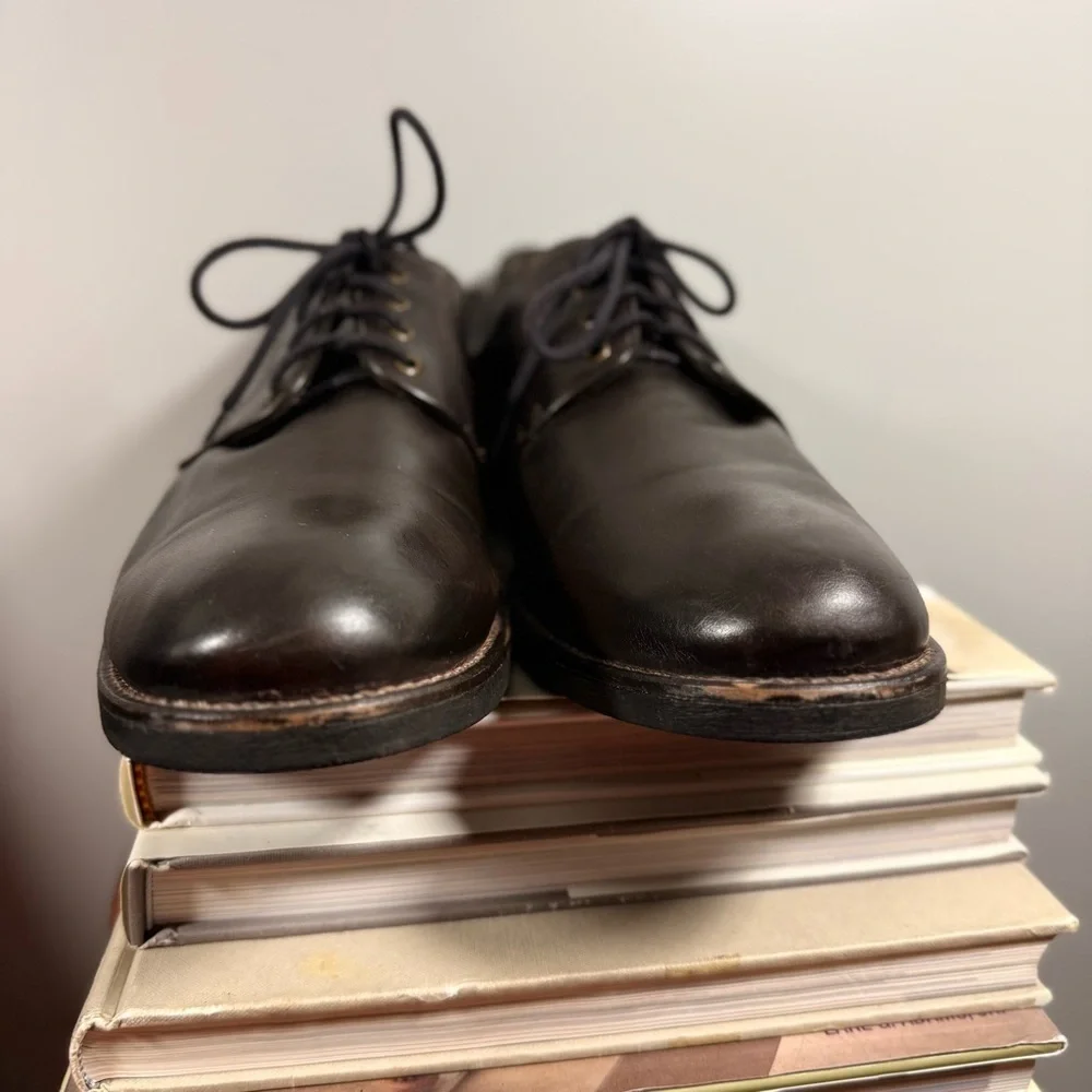 Johnston & Murphy Size 11 1/2 Classic Black Leather Men's Shoes